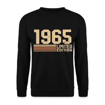 Born in 1965 Birthday - Gift 1965 Vintage 1965 - Unisex Sweatshirt - black - Front - Alina (178cm) & Michal (187cm)