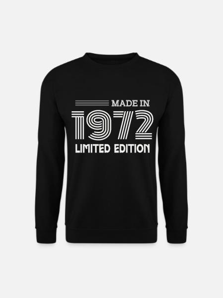 1972 Geburtstagsgeschenkidee 1972 - Unisex Pullover - Schwarz