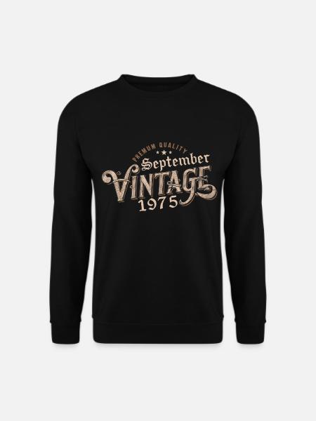 September 1975 Geburtstagsgeschenk September 1975 - Unisex Pullover - Schwarz