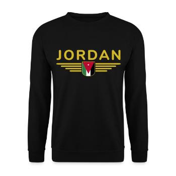 Jordan Amman Fan Outfit T-Shirt Design Gift - Sweat-shirt Unisexe - noir - Devant - Alina (178cm) & Michal (187cm)