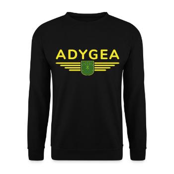 Adygea Design – Stylish for fans of the region - Unisex Sweatshirt - black - Front - Alina (178cm) & Michal (187cm)