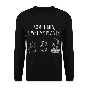 Funny Cactus Gardener Botanical Plants Humor - Unisex Sweatshirt - black - Front - Alina (178cm) & Michal (187cm)