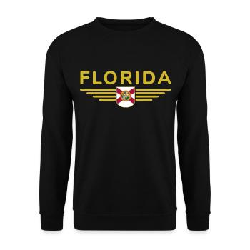 Florida Fan T-Shirt – Sun & Beach - Unisex Sweatshirt - black - Front - Alina (178cm) & Michal (187cm)