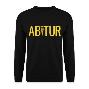 Abitur Schultüte Gymnasium Tüte Zuckertüte Abi - Unisex Pullover - Schwarz - Vorne - Alina (178cm) & Michal (187cm)