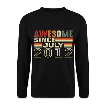 Juillet 2012 Cadeau d’anniversaire Juillet 2012 Millésime - Sweat-shirt Unisexe - noir - Devant - Alina (178cm) & Michal (187cm)