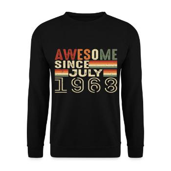 Juli 1968 Geburtstagsgeschenk Juli 1968 Jahrgang - Unisex Pullover - Schwarz - Vorne - Alina (178cm) & Michal (187cm)