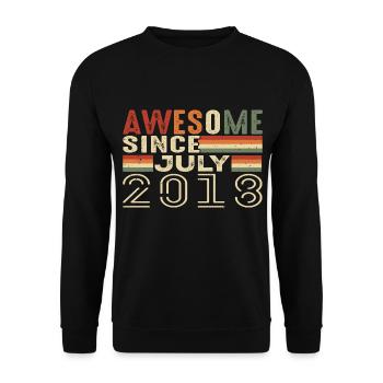 July 2018 Birthday Gift July 2018 Vintage - Unisex Sweatshirt - black - Front - Alina (178cm) & Michal (187cm)