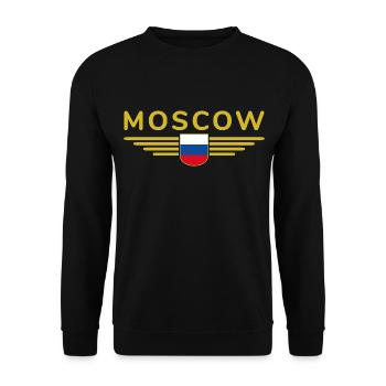 T-Shirt Moscou – Métropole de l’Elégance - Sweat-shirt Unisexe - noir - Devant - Alina (178cm) & Michal (187cm)
