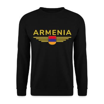 Marchandise Arménie – Expérience Culture - Sweat-shirt Unisexe - noir - Devant - Alina (178cm) & Michal (187cm)