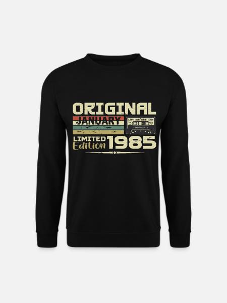Januar 1985 | Januar 1985 Geburtstagsgeschenk - Unisex Pullover - Schwarz