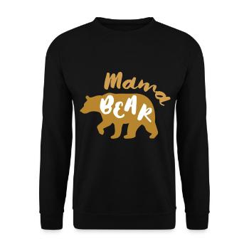 Mama Bear Gift Mother's Mother's Day - Unisex Sweatshirt - black - Front - Alina (178cm) & Michal (187cm)