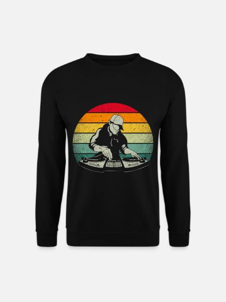 Bunte Retro DJ Techno Musik edm Party - Unisex Pullover - Schwarz