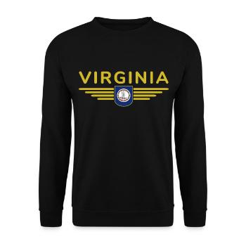 Chemise Virginia Fan – American Spirit - Sweat-shirt Unisexe - noir - Devant - Alina (178cm) & Michal (187cm)