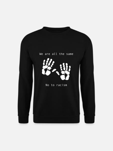 Gegen Rechts, Nazis, Rassismus. Für Demokratie - Unisex Pullover - Schwarz