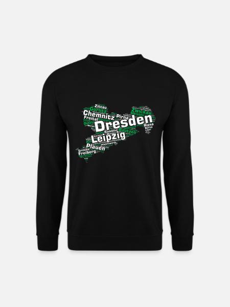 Sachsen Bundesland: Sächsische Städte - Unisex Pullover - Schwarz