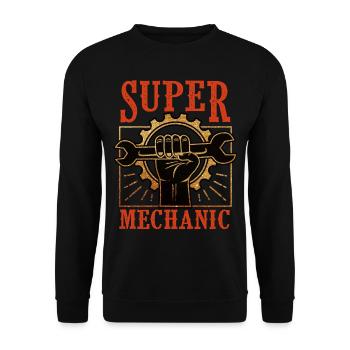 Mechaniker KFZ-Mechaniker Schrauber Automechaniker - Unisex Pullover - Schwarz - Vorne - Alina (178cm) & Michal (187cm)