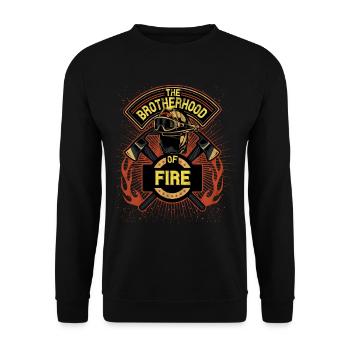 Firefighter Kameradschaft Feuerwehr Feuerwehrmann - Unisex Sweatshirt - black - Front - Alina (178cm) & Michal (187cm)