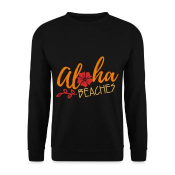Aloha - Unisex Sweatshirt - black - Front - Alina (178cm) & Michal (187cm)