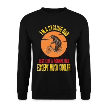 Fahrrad Fahrradfahrer Vater Papa Dad Rennrad MTB - Unisex Pullover - Schwarz - Vorne - Alina (178cm) & Michal (187cm)
