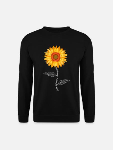 Sonneblume Hippie du bist mein Sonnenschein - Unisex Pullover - Schwarz