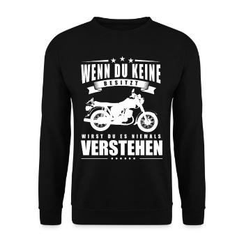 Wenn du keine Besitzt wirst du es nie Verstehen - Unisex Pullover - Schwarz - Vorne - Alina (178cm) & Michal (187cm)