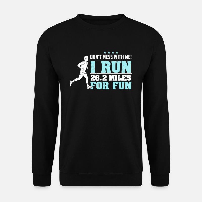 Läufer Marathon lustiges Marathon-Shirt - Unisex Pullover - Schwarz
