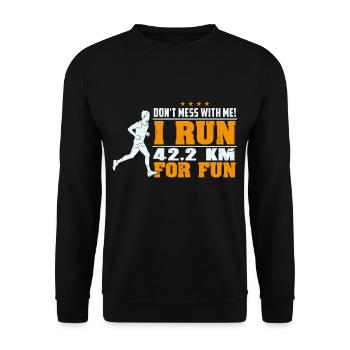 Marathon coureur marathon coureur jogger - Sweat-shirt Unisexe - noir - Devant - Alina (178cm) & Michal (187cm)