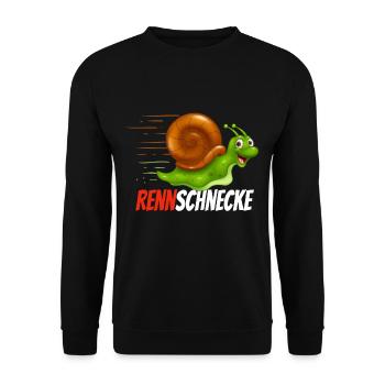 Jogging Laufen Marathon Halbmarathon - Unisex Pullover - Schwarz - Vorne - Alina (178cm) & Michal (187cm)
