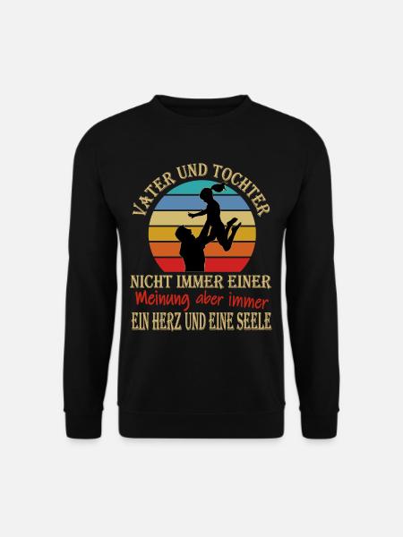 Vater und Tochter Papa Liebe Vatertag Geschenk - Unisex Pullover - Schwarz