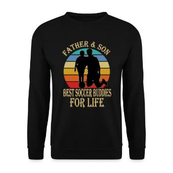 Père Fils Meilleur Football Pals Fête des Pères - Sweat-shirt Unisexe - noir - Devant - Alina (178cm) & Michal (187cm)