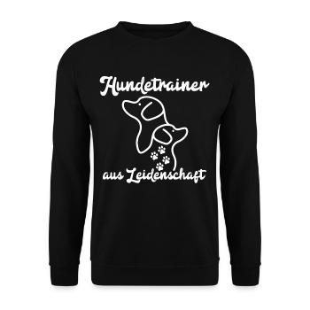Hundetrainer aus Leidenschaft - Unisex Pullover - Schwarz - Vorne - Alina (178cm) & Michal (187cm)