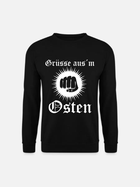 Grüsse aus dem Osten, DDR Ossi - Unisex Pullover - Schwarz