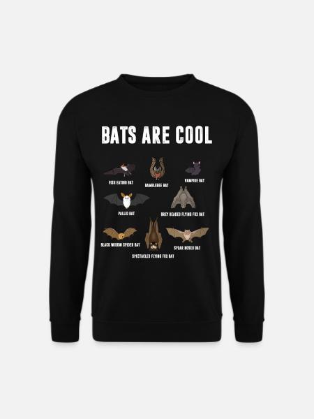 Fledermäuße sind cool, Vampire Fledermaus, Schule - Unisex Pullover - Schwarz