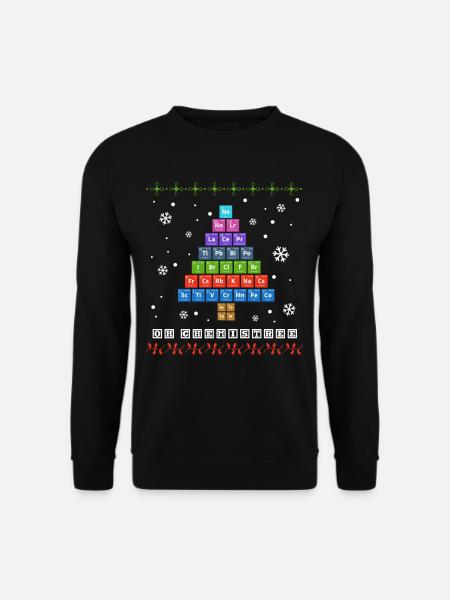 Chemistree, Weihnachtsbaum aus Periodensystem - Unisex Pullover - Schwarz