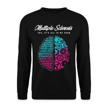 Multiple Sclerosis Consciousness - Unisex Sweatshirt - black - Front - Alina (178cm) & Michal (187cm)