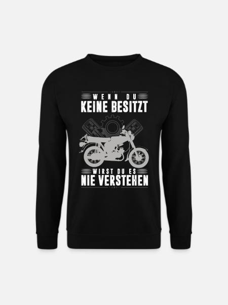 Simson DDR Moped S51 wenn du keine Besitzt, - Unisex Pullover - Schwarz
