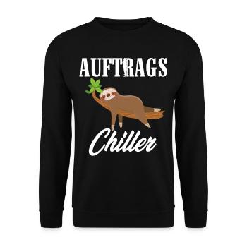 Funny sloth, job shiller, hang out - Unisex Sweatshirt - black - Front - Alina (178cm) & Michal (187cm)