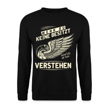 Wenn du keine Besitzt wirst du es nie verstehen - Unisex Pullover - Schwarz - Vorne - Alina (178cm) & Michal (187cm)