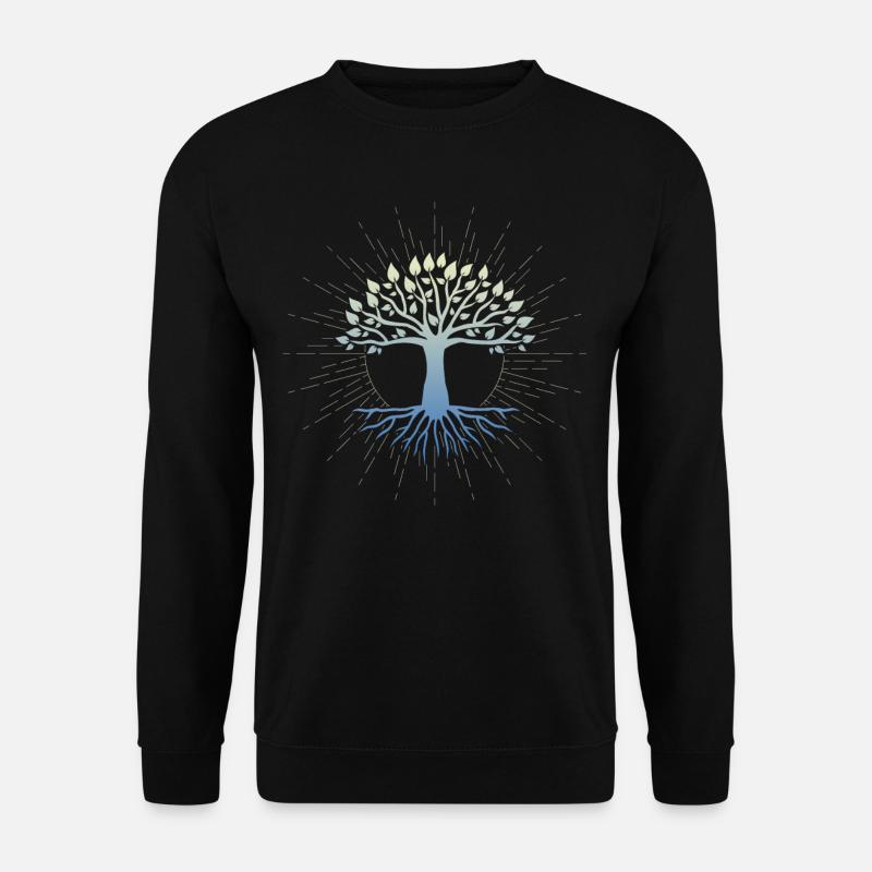 Lebensbaum , Chakras für spirituelles Yoga, Buddha - Unisex Pullover - Schwarz