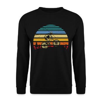 MTB Downhill, VTT cycliste, Sports de plein air - Sweat-shirt Unisexe - noir - Devant - Alina (178cm) & Michal (187cm)