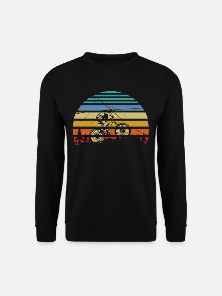 MTB Downhill, Mountainbike Radfahrer, Outdoorsport - Unisex Pullover - Schwarz