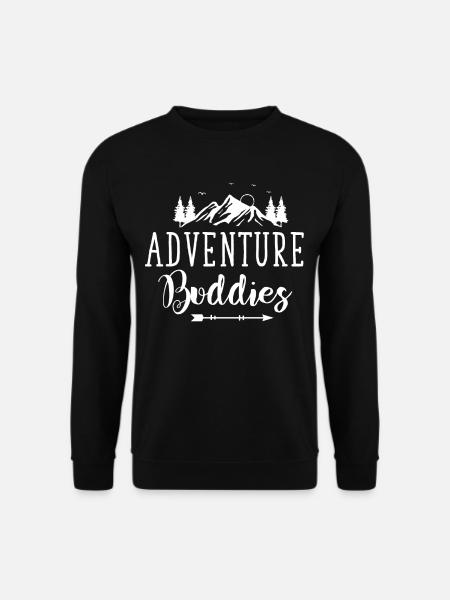 Adventure Buddies Nature Freaks, Hiking Camping - Unisex Pullover - Schwarz