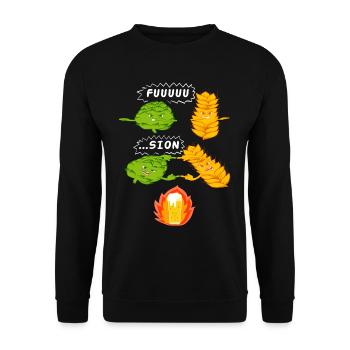 Amoureux de la bière fusion houblon et cadeau de malt GES - Sweat-shirt Unisexe - noir - Devant - Alina (178cm) & Michal (187cm)