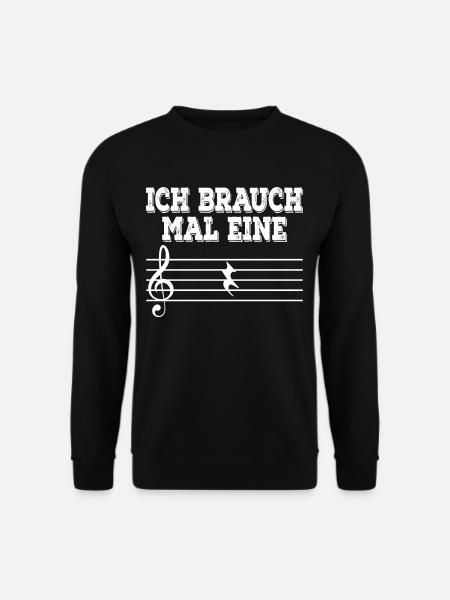 Musik ich brauch mal eine Pause Musiker T-Shirt Ge - Unisex Pullover - Schwarz