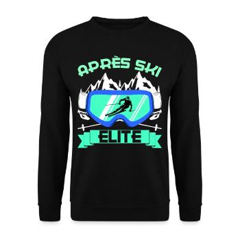 Apres Ski Elite Ski Snowboard Ski Lapins Ski - Sweat-shirt Unisexe - noir - Devant - Alina (178cm) & Michal (187cm)