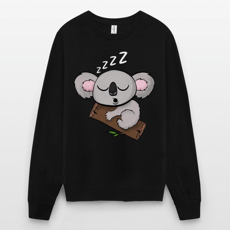 Cute Koala Bear Sleeping Bear with Bambu Unisex Sweatshirt