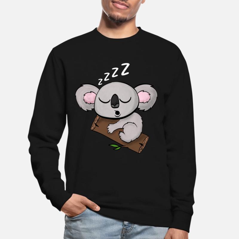 Cute Koala Bear Sleeping Bear with Bambu Unisex Sweatshirt