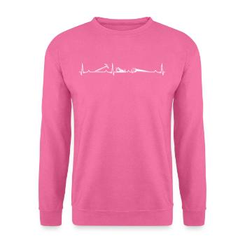 Woodwork heartbeat wood planer work carpenter - Unisex Sweatshirt - pink - Front
