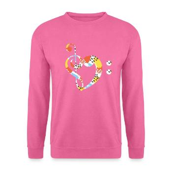 Musikverein I Love Musik Herz Clé de partition - Sweat-shirt Unisexe - rose - Devant