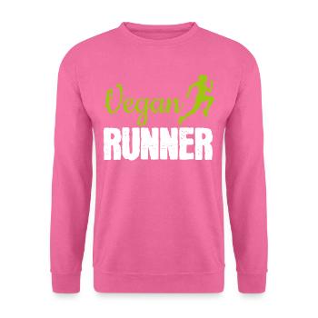 Vegan Runner Running Jogging Vegan Nutrition and - Unisex Sweatshirt - pink - Front